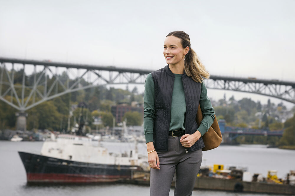 Cutter & Buck Oakville Crewneck Dam - Mörk Marin