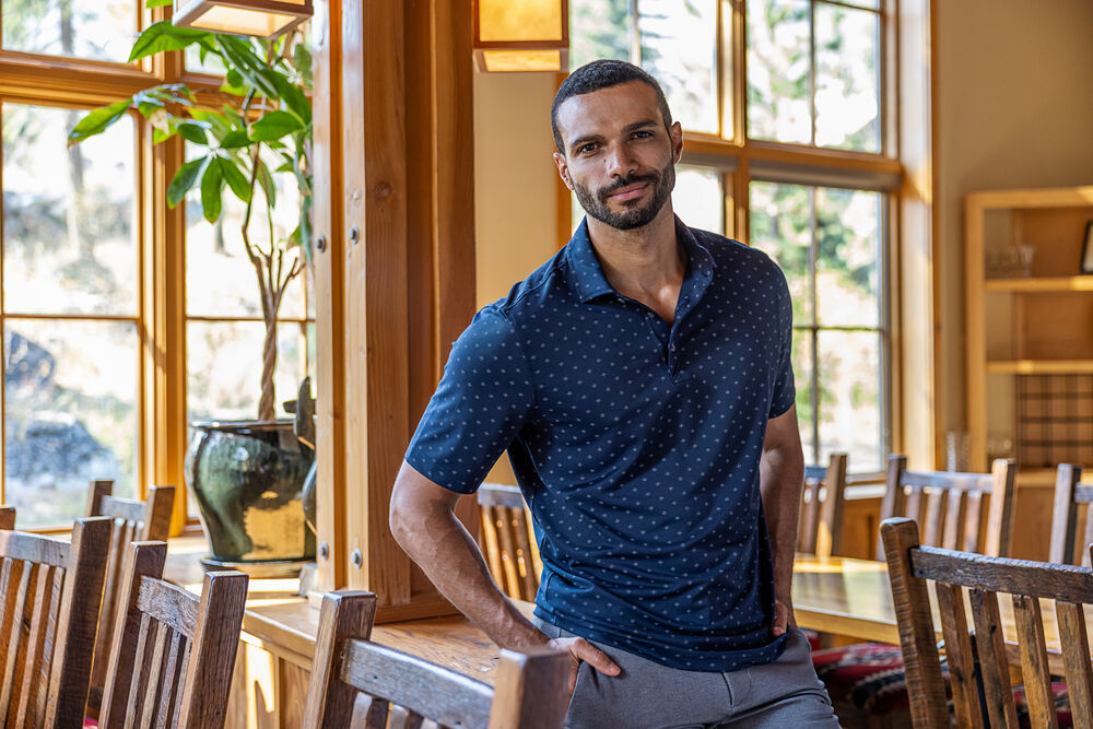 Cutter & Buck Virtue Polo Printed Herr - Svart