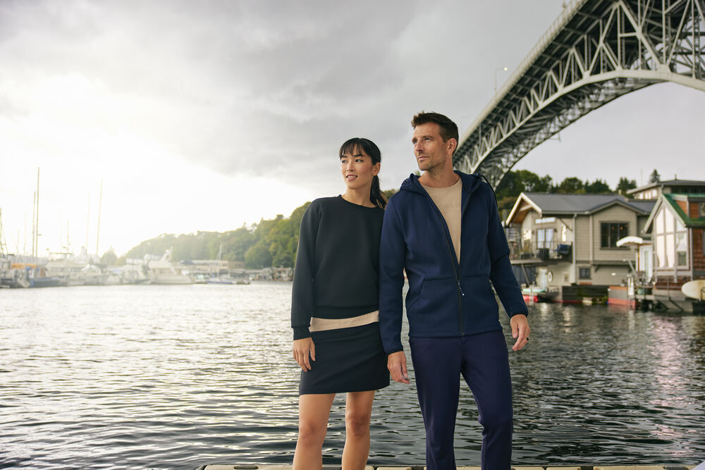 Cutter & Buck Pemberton Hoodie Full Zip Herr - Svart