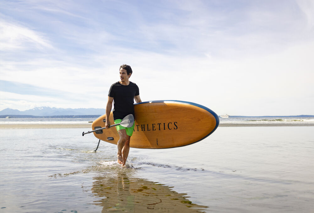 Cutter & Buck Surf Pines Swim Herrbadshorts - Marinblå