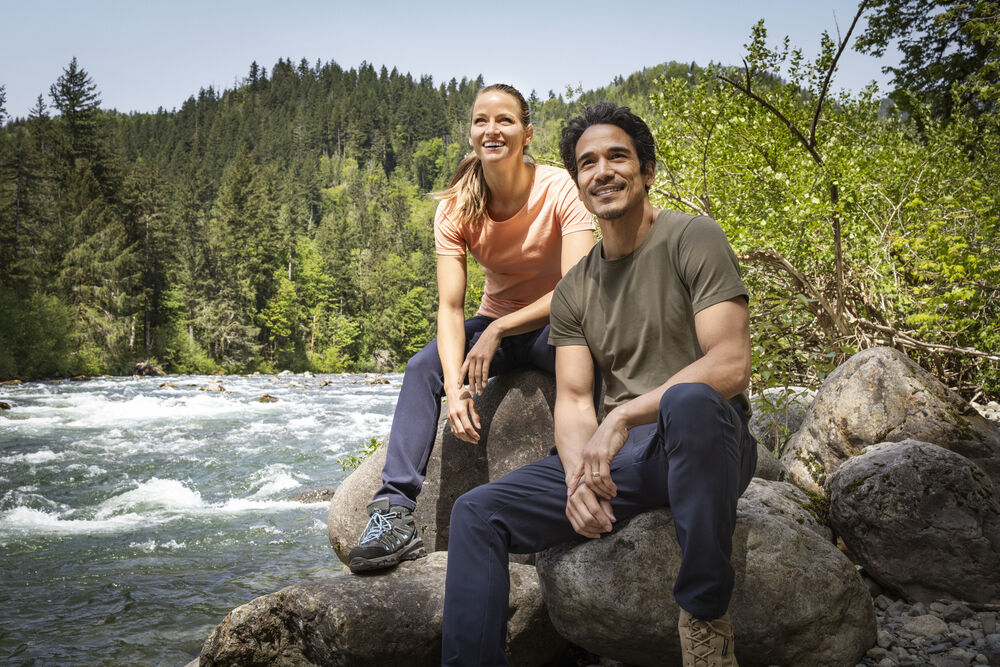 Clique Manzanita Roundneck T-Shirt Dam - Marinmelerad