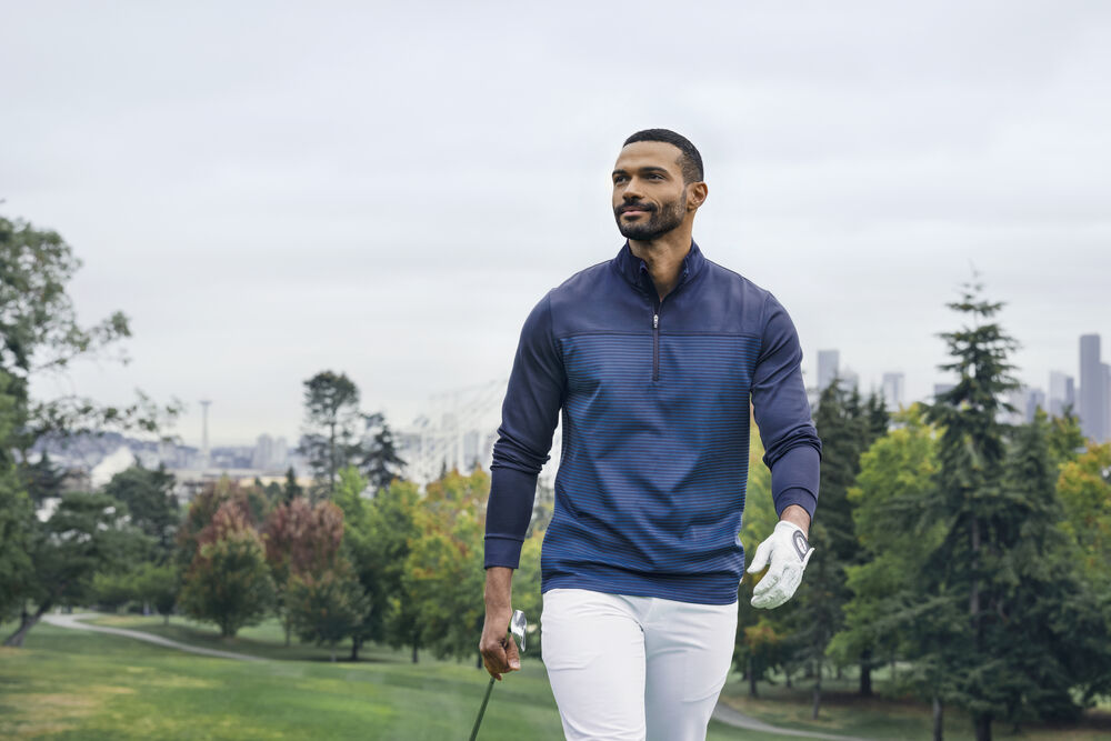 Cutter & Buck Traverse Half Zip Herr - Svart