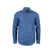 Cutter & Buck Summerland Linne Skjorta Herr - Dream Blue