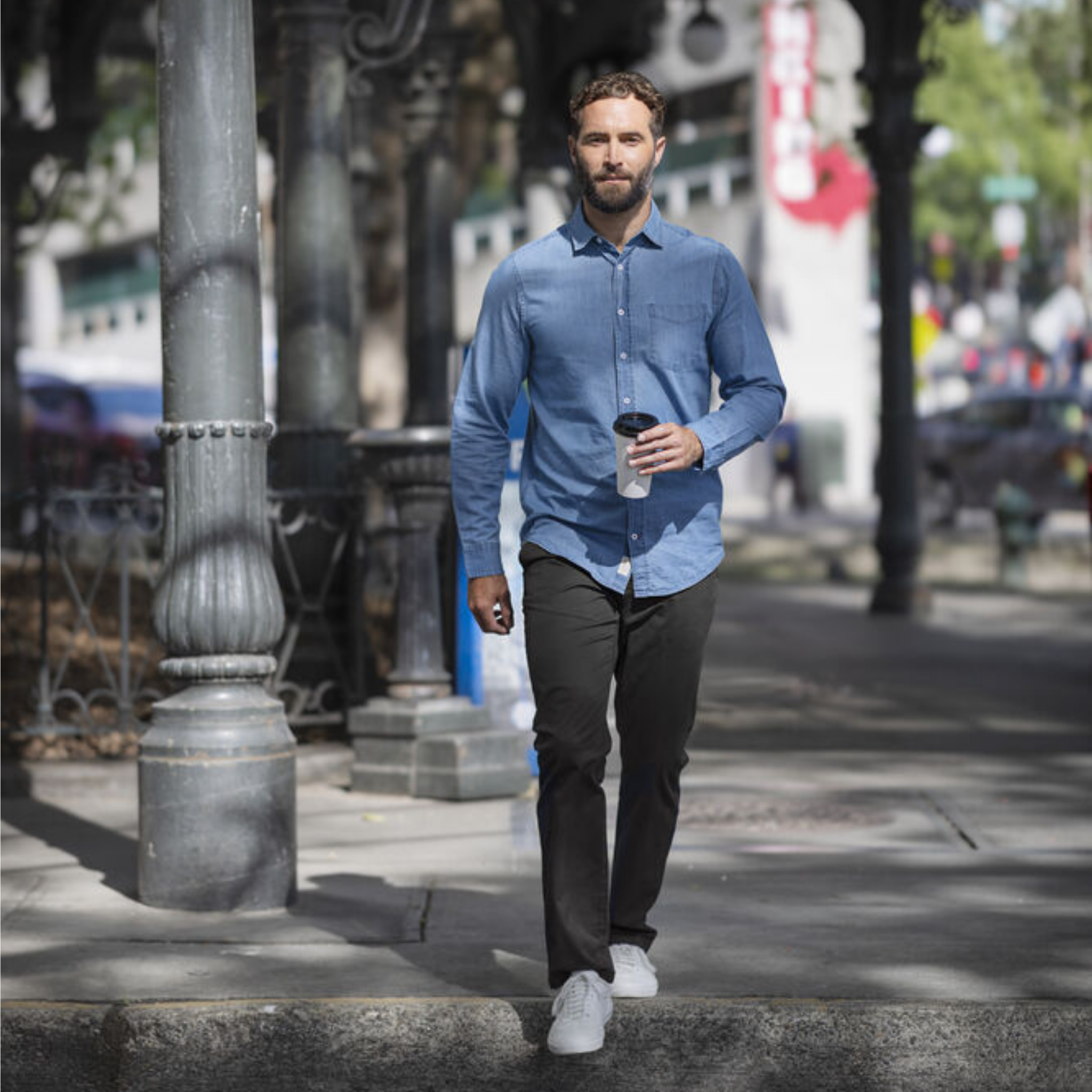 Cutter & Buck Ellensburg Denimskjorta Herr