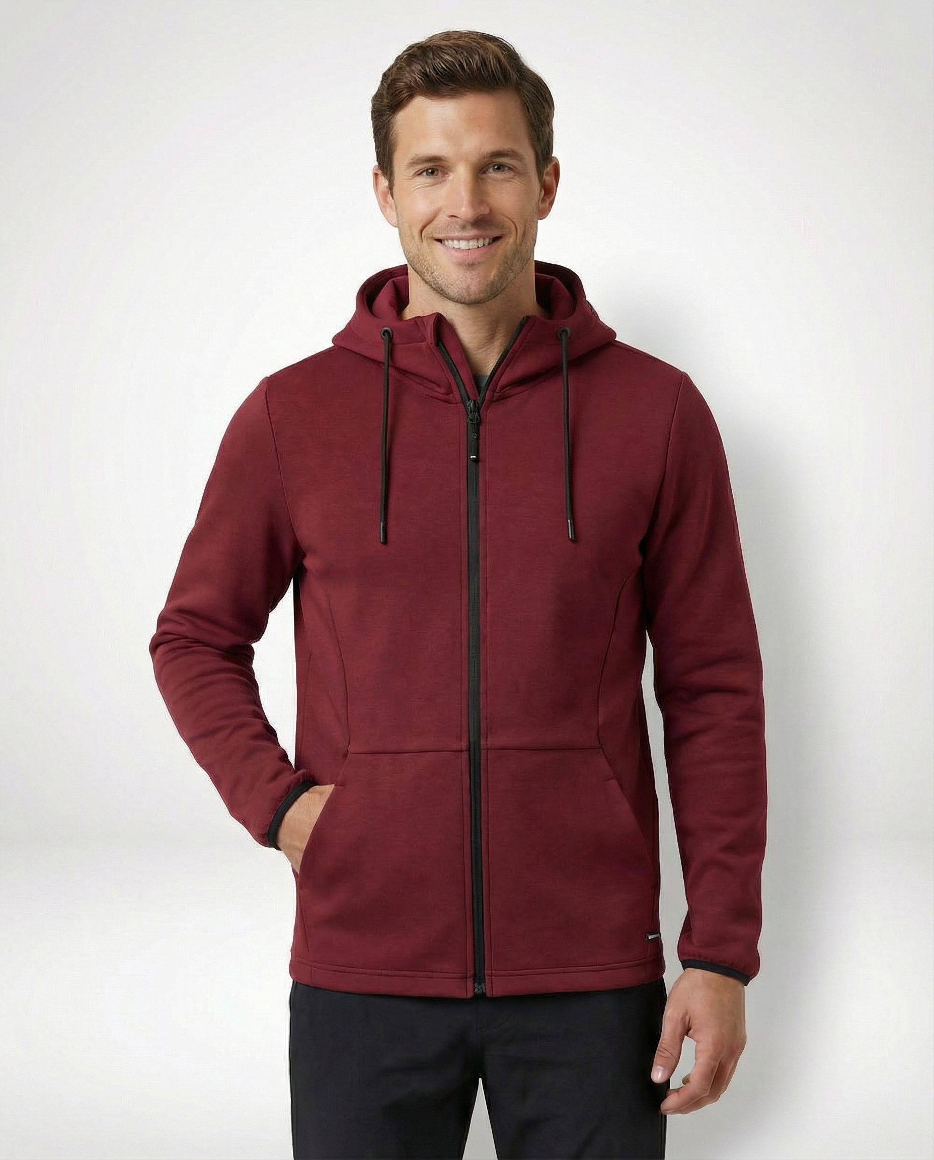 Cutter & Buck Pemberton Hoodie Full Zip Herr - Biking Red