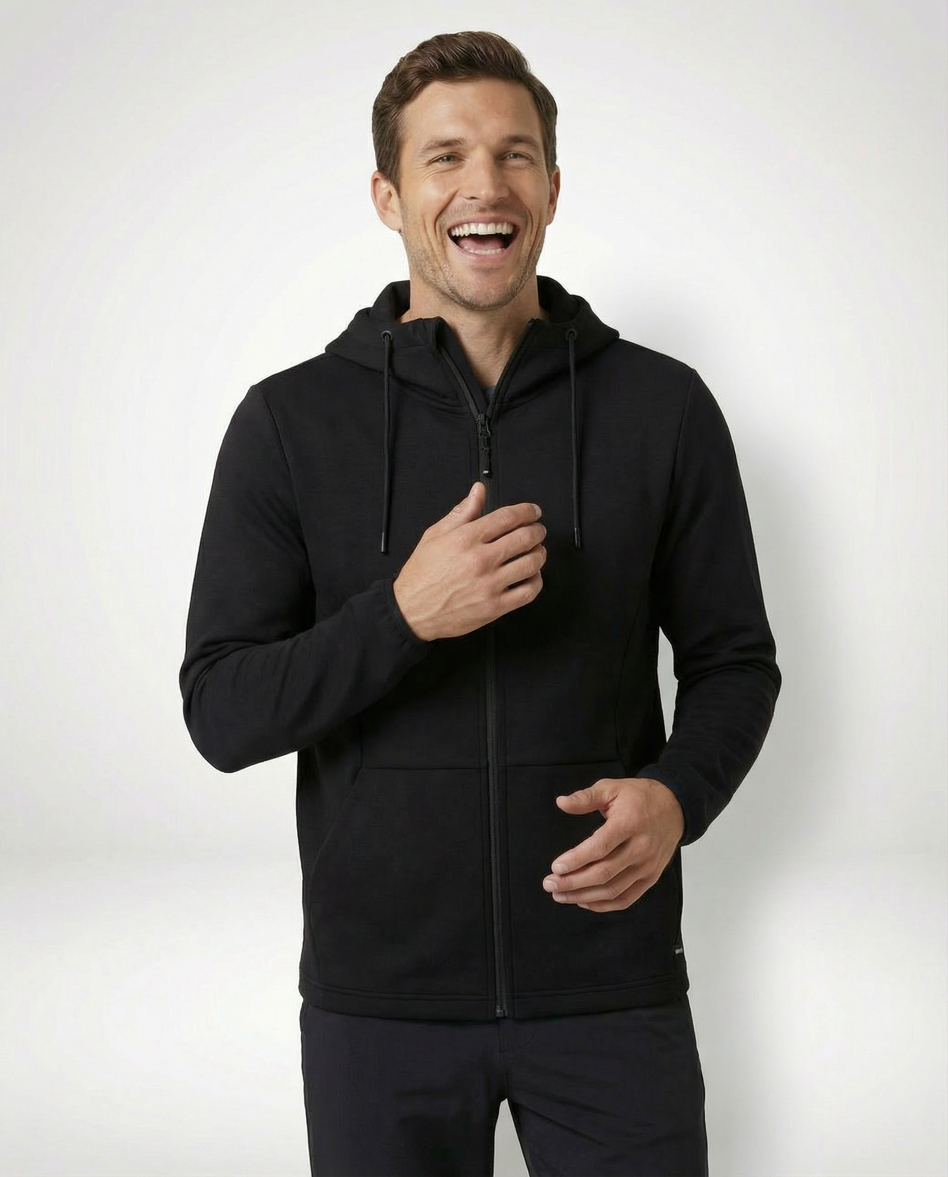 Cutter & Buck Pemberton Hoodie Full Zip Herr - Svart