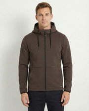 Cutter & Buck Pemberton Hoodie Full Zip Herr - Dark Mocca