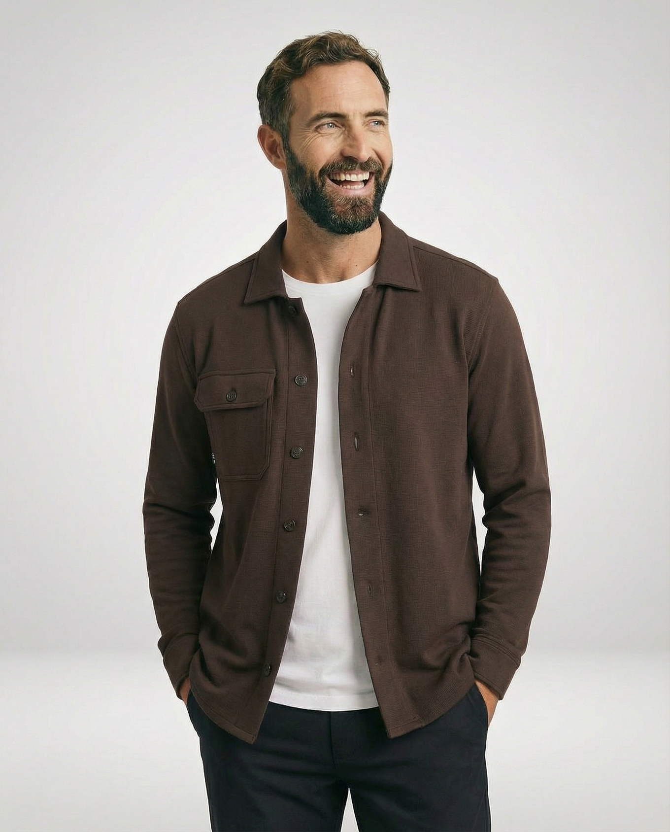 Cutter & Buck Advantage Leisure Overshirt Herr - Dark Mocca