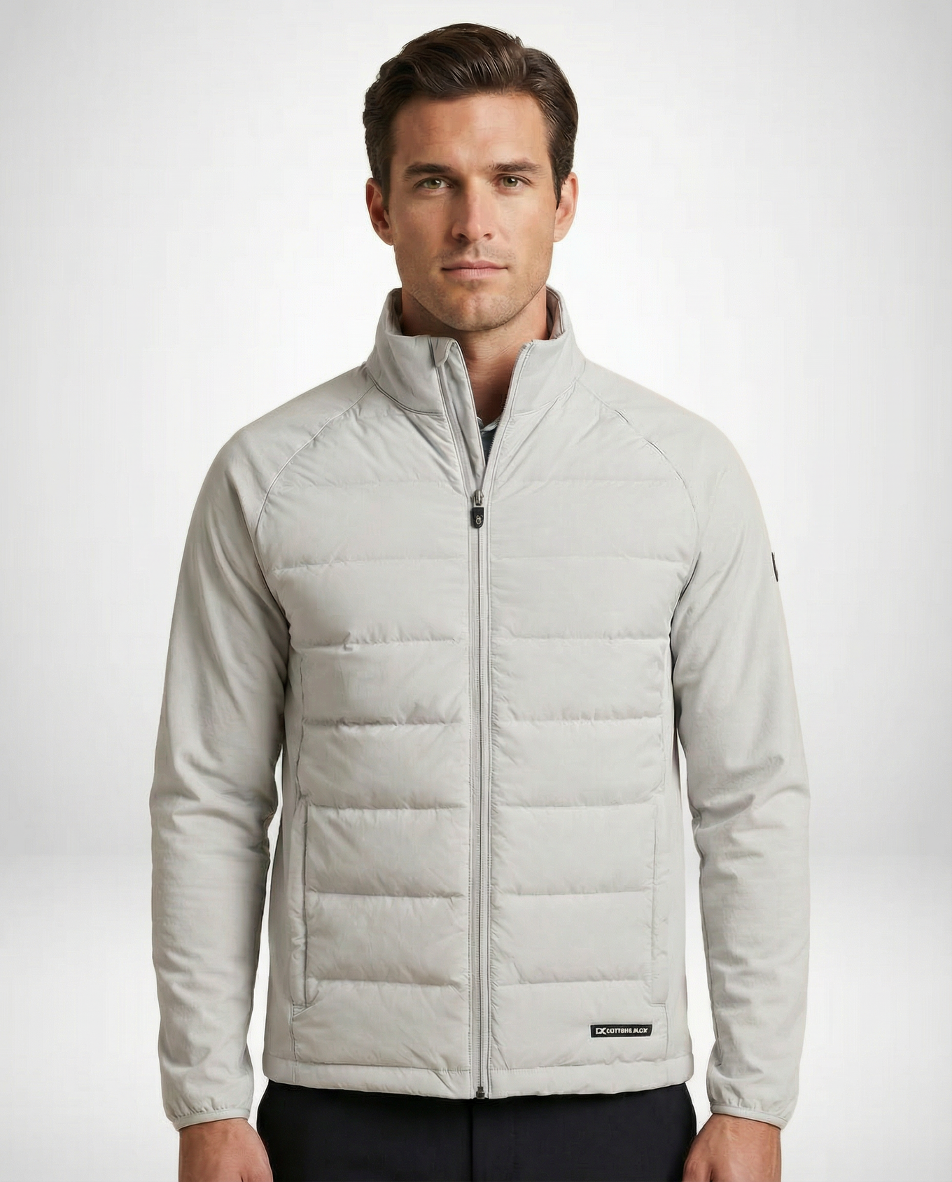 Cutter & Buck Oak Harbor Hybridjacka Herr - Silver