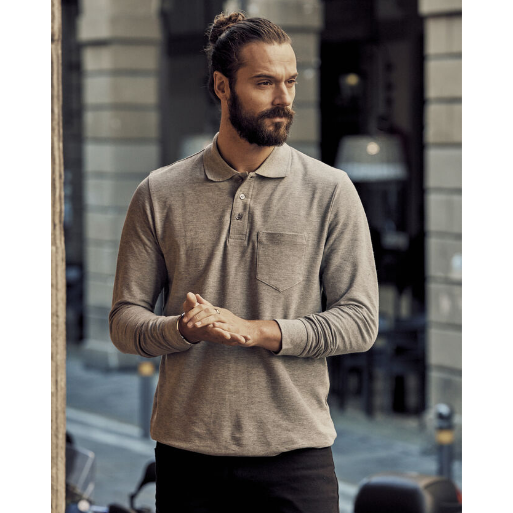 Clique Basic Polo Pocket L/S Unisex