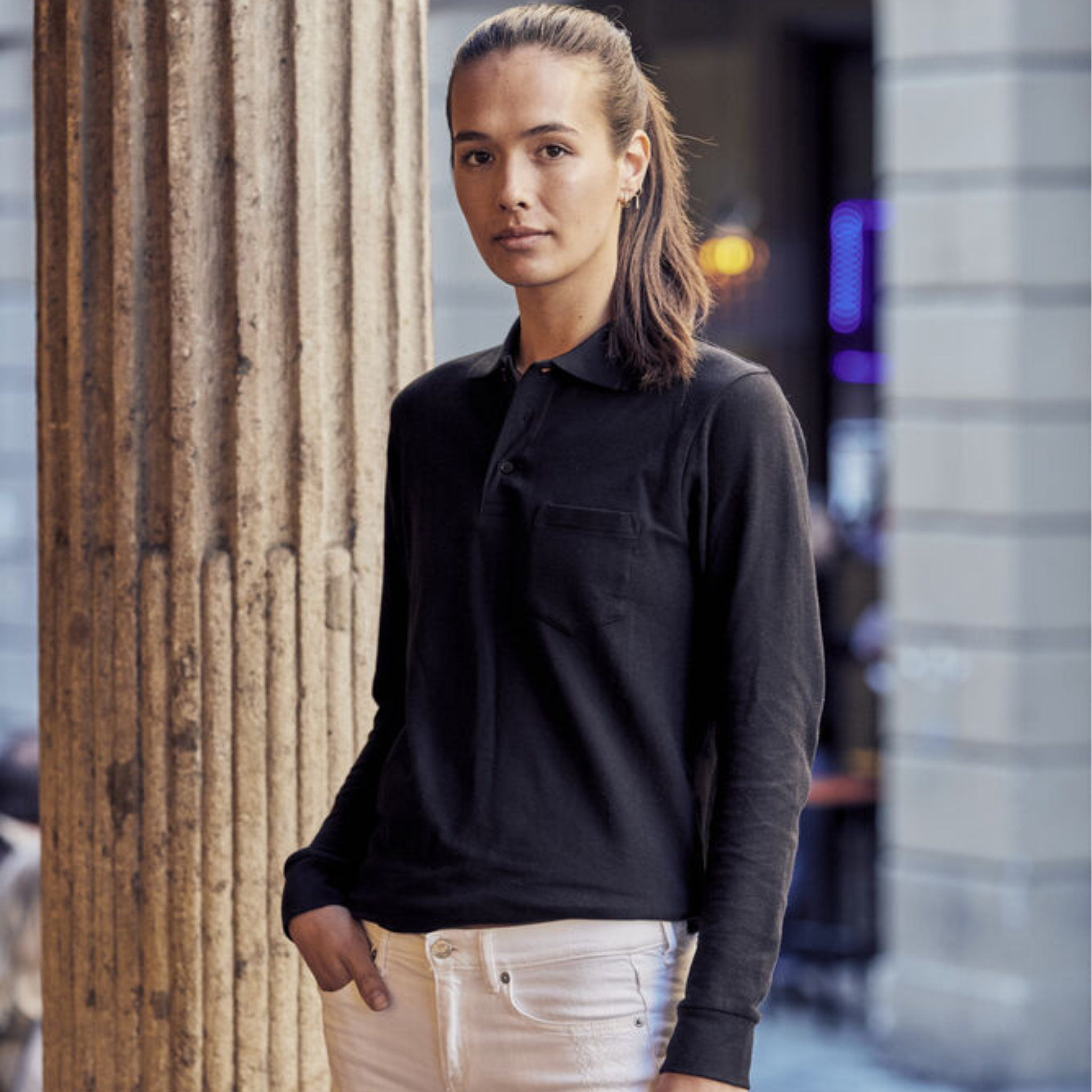 Clique Basic Polo Pocket L/S Unisex